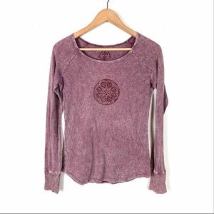 Prana Top Tee Thermal Long Sleeve Purple Medium
